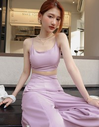 ONE TONE Wide Hem Trousers Set Wear (With Padding)