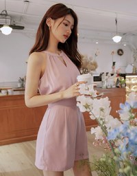 Cutout Shoulder Loose Tank Top Jumpsuit