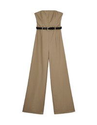 Flat Cut Jumpsuit (With Padding And Belt)