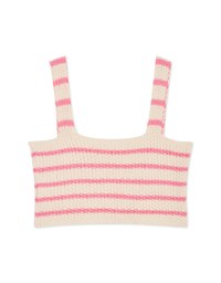 Striped Knit Crop Tank Top