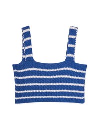 Striped Knit Crop Tank Top