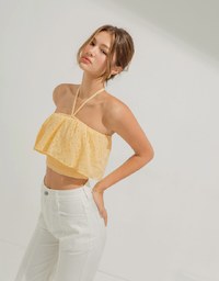 Embroidered Lace Tank Top