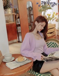 Square Neck Wide Shoulder Knit Vest