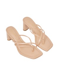 Cross-Strap Mid-Heel Slides