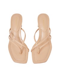 Cross-Strap Mid-Heel Slides