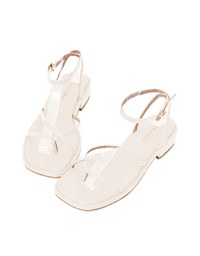 Cross-Toe Ankle Strap Sandals