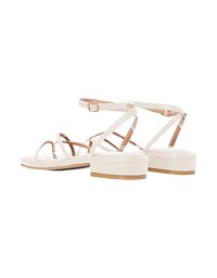 Cross-Toe Ankle Strap Sandals