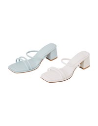 Minimalist Thin Strap Mid-Heel Sandals