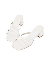 Cross-Strap Mid-Heel Sandals
