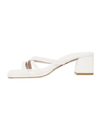 Cross-Strap Mid-Heel Sandals