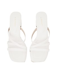 Cross-Strap Mid-Heel Sandals