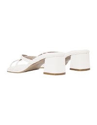 Cross-Strap Mid-Heel Sandals