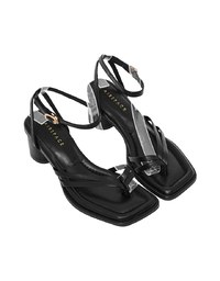 Strap Wrap Mid-Heel Sandals