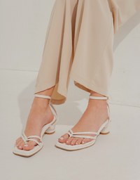 Strap Wrap Mid-Heel Sandals