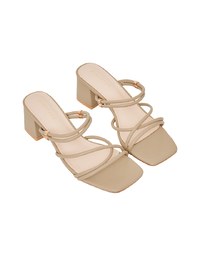 2Way Minimalist Cross-Wrap Mid-Heel Sandals