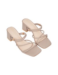2Way Minimalist Cross-Wrap Mid-Heel Sandals