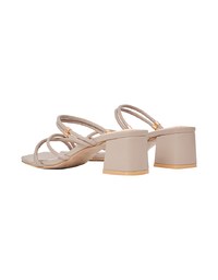 2Way Minimalist Cross-Wrap Mid-Heel Sandals