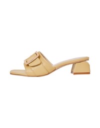 Square Buckle Low Heel Sandals