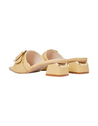Square Buckle Low Heel Sandals