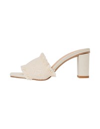 Distressed Hem Totem Mid-Heel Sandals And Slippers