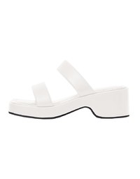 Simple Broad-Soled Thick-Soled Mid-Heel Slippers