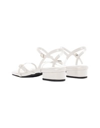 Slim Strap Cross Buckle Mid Heel Sandals