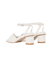 Square Toe Twist Mid Heel Sandals