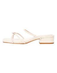 Cross-Strap Twisted Low-Heel Slides