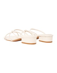 Cross-Strap Twisted Low-Heel Slides