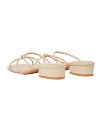 Cross-Strap Twisted Low-Heel Slides
