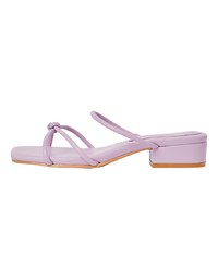 Cross-Strap Twisted Low-Heel Slides