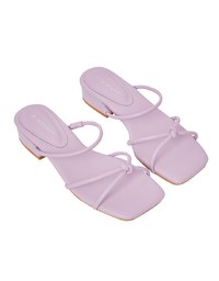 Cross-Strap Twisted Low-Heel Slides