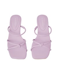 Cross-Strap Twisted Low-Heel Slides