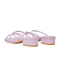 Cross-Strap Twisted Low-Heel Slides
