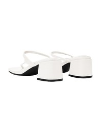 Slip-On Embossed Mid-Heel Sandals