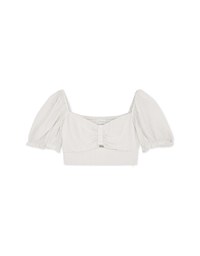 2Way Puffy Sleeve Crop Top (With Padding)