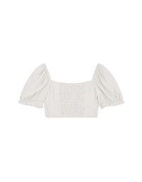 2Way Puffy Sleeve Crop Top (With Padding)
