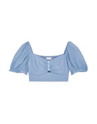 2Way Puffy Sleeve Crop Top (With Padding)