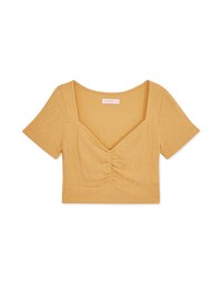 Heart Shape Neck Crop Top