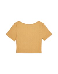 Heart Shape Neck Crop Top