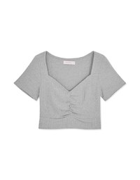 Heart Shape Neck Crop Top