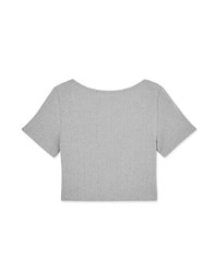 Heart Shape Neck Crop Top