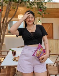Two-Piece Knot Knit Crop Top