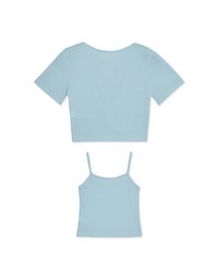 Two-Piece Knot Knit Crop Top