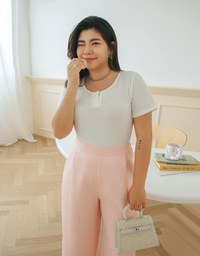 V Neck Crop Knit Top