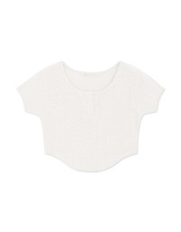V Neck Crop Knit Top