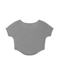 V Neck Crop Knit Top