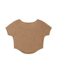 V Neck Crop Knit Top