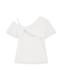 Fake Two-Piece Twisted Design Knit Top