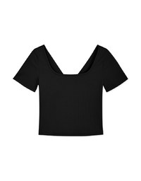 Back Overlap Square Neck Top